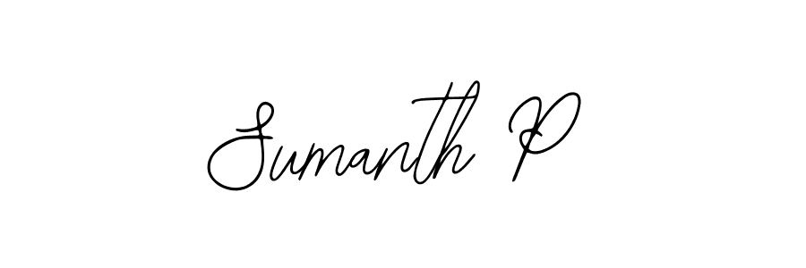 You should practise on your own different ways (Bearetta-2O07w) to write your name (Sumanth P) in signature. don't let someone else do it for you. Sumanth P signature style 12 images and pictures png