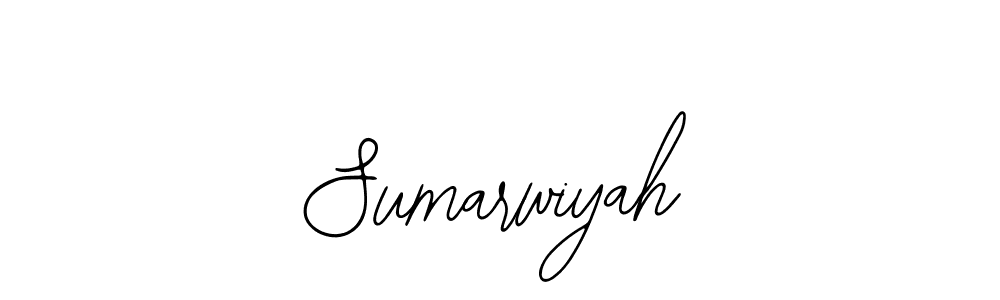 Also You can easily find your signature by using the search form. We will create Sumarwiyah name handwritten signature images for you free of cost using Bearetta-2O07w sign style. Sumarwiyah signature style 12 images and pictures png
