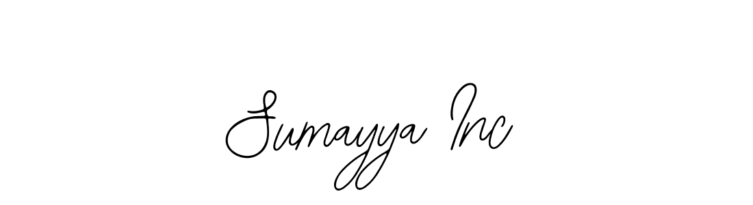 Design your own signature with our free online signature maker. With this signature software, you can create a handwritten (Bearetta-2O07w) signature for name Sumayya Inc. Sumayya Inc signature style 12 images and pictures png