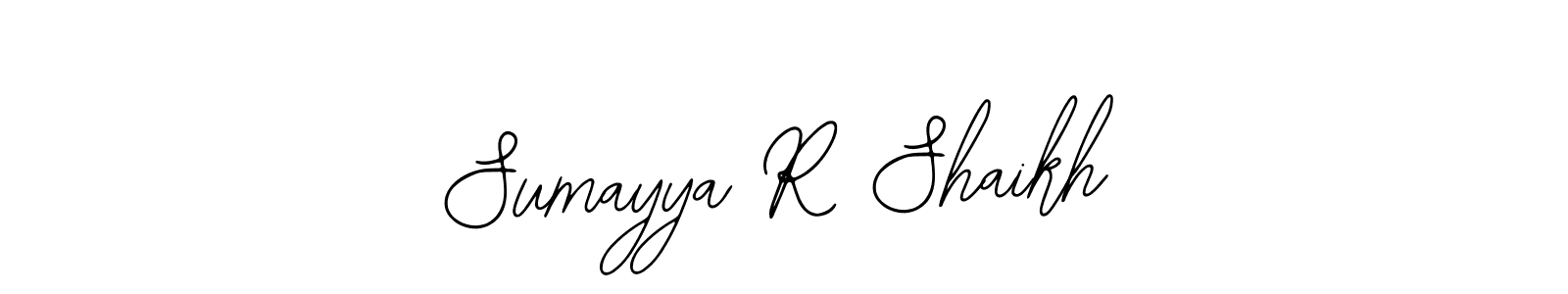 Bearetta-2O07w is a professional signature style that is perfect for those who want to add a touch of class to their signature. It is also a great choice for those who want to make their signature more unique. Get Sumayya R Shaikh name to fancy signature for free. Sumayya R Shaikh signature style 12 images and pictures png