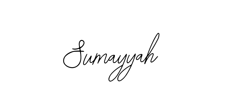 How to make Sumayyah name signature. Use Bearetta-2O07w style for creating short signs online. This is the latest handwritten sign. Sumayyah signature style 12 images and pictures png