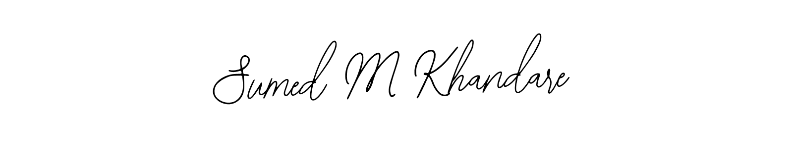 Bearetta-2O07w is a professional signature style that is perfect for those who want to add a touch of class to their signature. It is also a great choice for those who want to make their signature more unique. Get Sumed M Khandare name to fancy signature for free. Sumed M Khandare signature style 12 images and pictures png