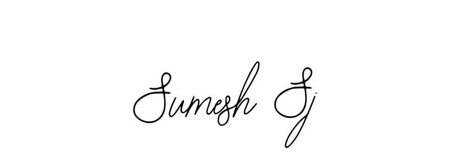 Use a signature maker to create a handwritten signature online. With this signature software, you can design (Bearetta-2O07w) your own signature for name Sumesh Sj. Sumesh Sj signature style 12 images and pictures png