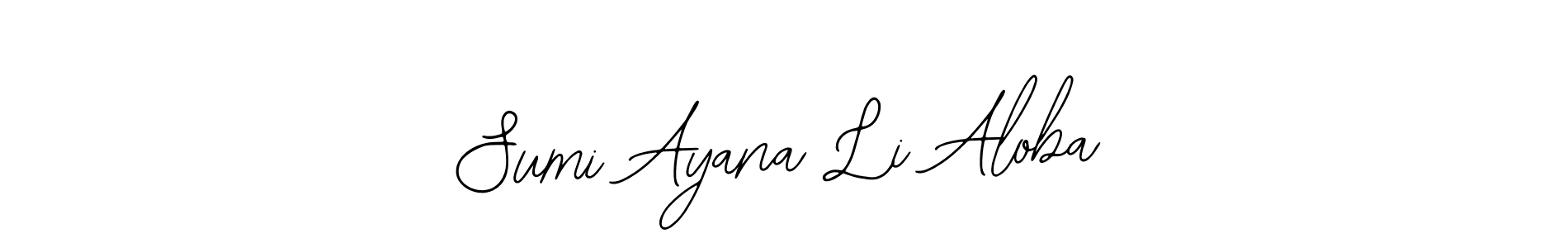 Design your own signature with our free online signature maker. With this signature software, you can create a handwritten (Bearetta-2O07w) signature for name Sumi Ayana Li Aloba. Sumi Ayana Li Aloba signature style 12 images and pictures png