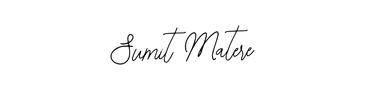 How to make Sumit Matere name signature. Use Bearetta-2O07w style for creating short signs online. This is the latest handwritten sign. Sumit Matere signature style 12 images and pictures png