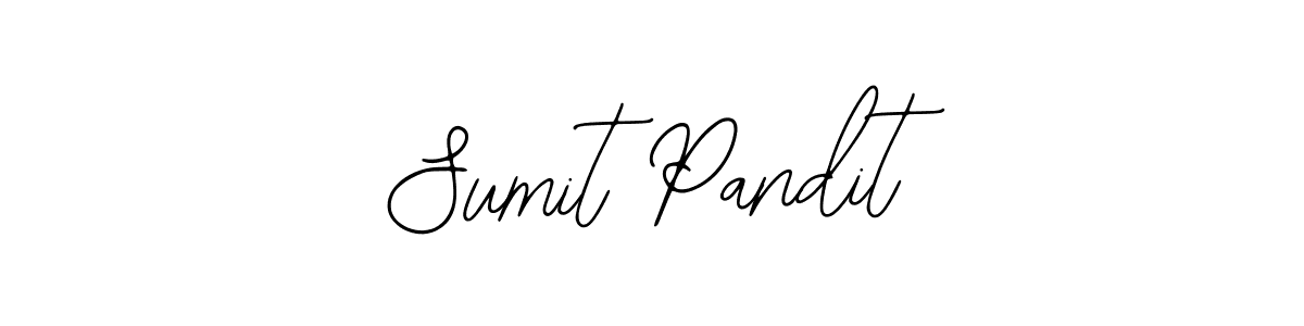 How to make Sumit Pandit name signature. Use Bearetta-2O07w style for creating short signs online. This is the latest handwritten sign. Sumit Pandit signature style 12 images and pictures png
