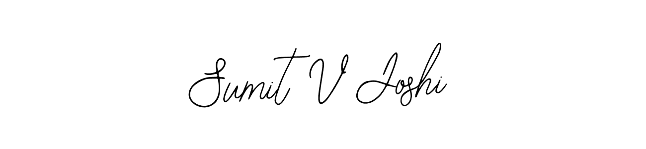 Use a signature maker to create a handwritten signature online. With this signature software, you can design (Bearetta-2O07w) your own signature for name Sumit V Joshi. Sumit V Joshi signature style 12 images and pictures png