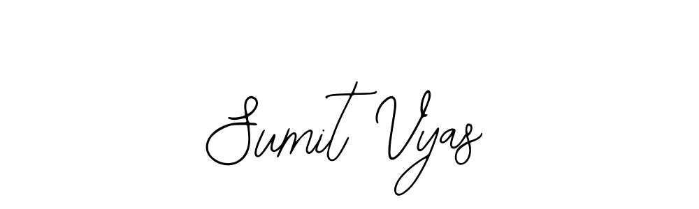 You should practise on your own different ways (Bearetta-2O07w) to write your name (Sumit Vyas) in signature. don't let someone else do it for you. Sumit Vyas signature style 12 images and pictures png