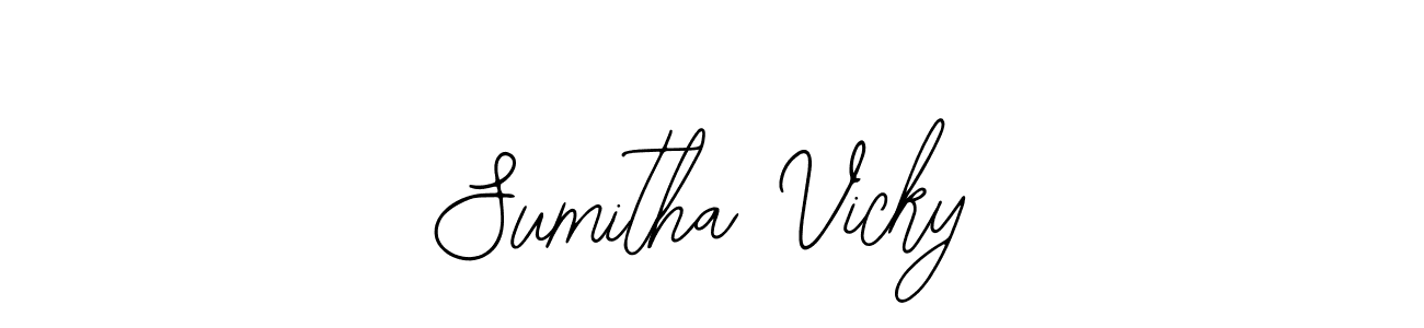 The best way (Bearetta-2O07w) to make a short signature is to pick only two or three words in your name. The name Sumitha Vicky include a total of six letters. For converting this name. Sumitha Vicky signature style 12 images and pictures png