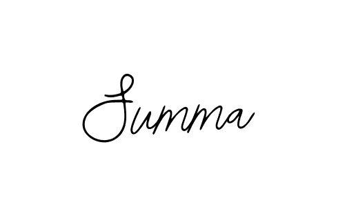 How to make Summa signature? Bearetta-2O07w is a professional autograph style. Create handwritten signature for Summa name. Summa signature style 12 images and pictures png