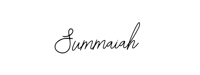 How to make Summaiah signature? Bearetta-2O07w is a professional autograph style. Create handwritten signature for Summaiah name. Summaiah signature style 12 images and pictures png