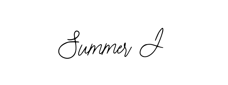 The best way (Bearetta-2O07w) to make a short signature is to pick only two or three words in your name. The name Summer J include a total of six letters. For converting this name. Summer J signature style 12 images and pictures png