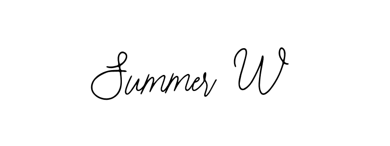 Use a signature maker to create a handwritten signature online. With this signature software, you can design (Bearetta-2O07w) your own signature for name Summer W. Summer W signature style 12 images and pictures png