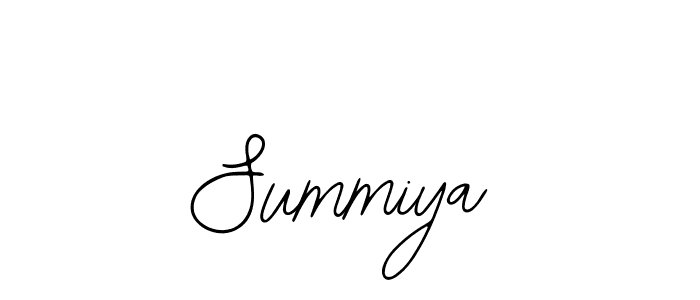 Design your own signature with our free online signature maker. With this signature software, you can create a handwritten (Bearetta-2O07w) signature for name Summiya. Summiya signature style 12 images and pictures png