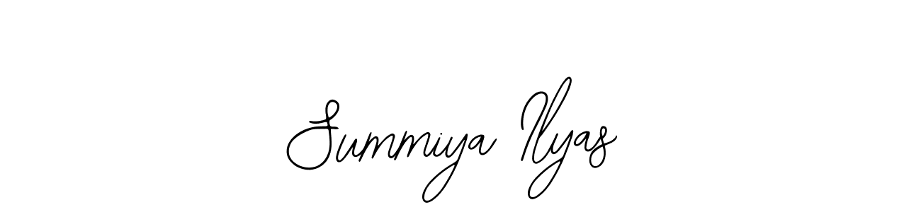 The best way (Bearetta-2O07w) to make a short signature is to pick only two or three words in your name. The name Summiya Ilyas include a total of six letters. For converting this name. Summiya Ilyas signature style 12 images and pictures png