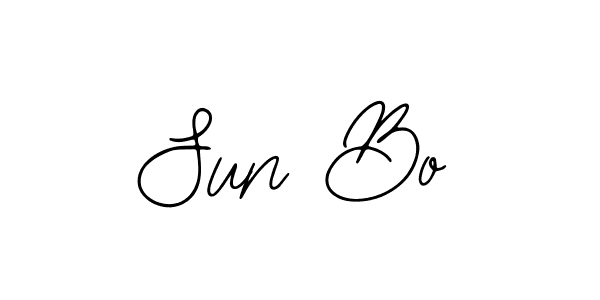 How to make Sun Bo name signature. Use Bearetta-2O07w style for creating short signs online. This is the latest handwritten sign. Sun Bo signature style 12 images and pictures png