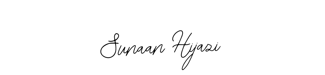 How to make Sunaan Hijazi name signature. Use Bearetta-2O07w style for creating short signs online. This is the latest handwritten sign. Sunaan Hijazi signature style 12 images and pictures png