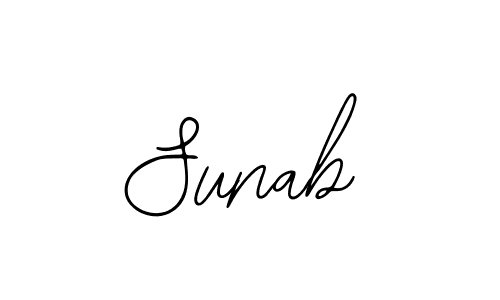 Make a beautiful signature design for name Sunab. With this signature (Bearetta-2O07w) style, you can create a handwritten signature for free. Sunab signature style 12 images and pictures png