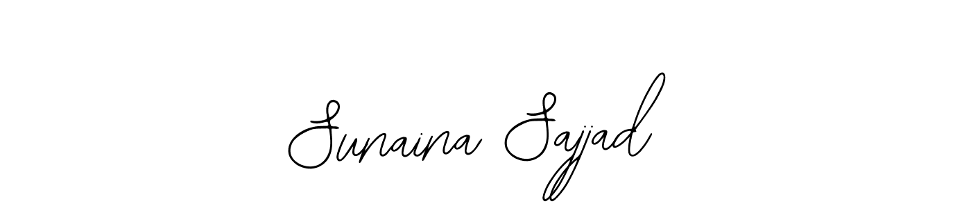 Also You can easily find your signature by using the search form. We will create Sunaina Sajjad name handwritten signature images for you free of cost using Bearetta-2O07w sign style. Sunaina Sajjad signature style 12 images and pictures png