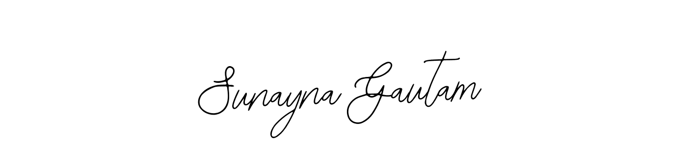 Also You can easily find your signature by using the search form. We will create Sunayna Gautam name handwritten signature images for you free of cost using Bearetta-2O07w sign style. Sunayna Gautam signature style 12 images and pictures png