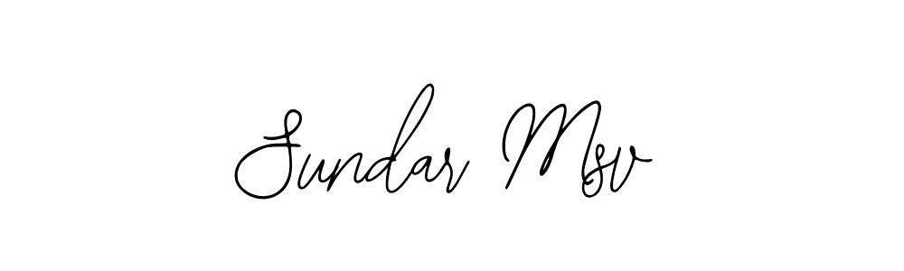 Use a signature maker to create a handwritten signature online. With this signature software, you can design (Bearetta-2O07w) your own signature for name Sundar Msv. Sundar Msv signature style 12 images and pictures png