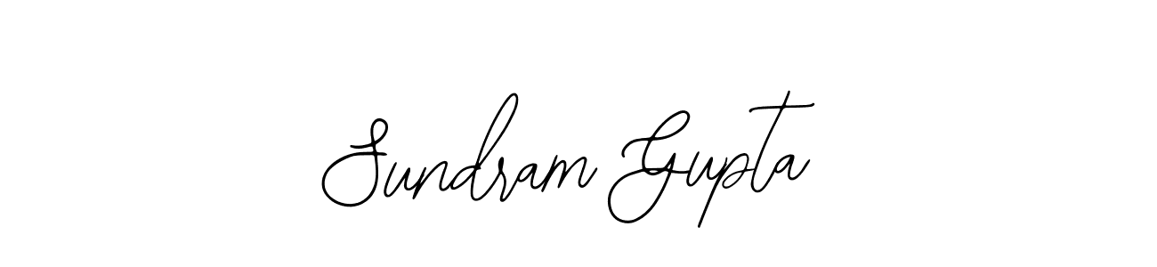 How to make Sundram Gupta name signature. Use Bearetta-2O07w style for creating short signs online. This is the latest handwritten sign. Sundram Gupta signature style 12 images and pictures png