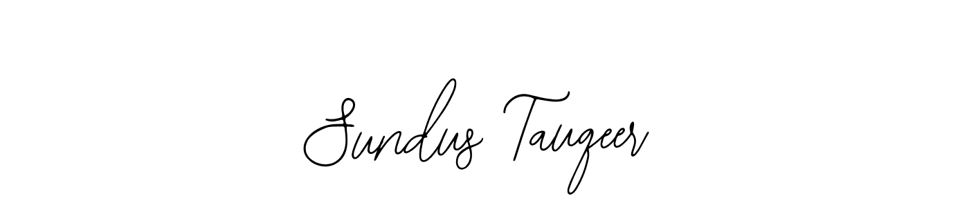 Design your own signature with our free online signature maker. With this signature software, you can create a handwritten (Bearetta-2O07w) signature for name Sundus Tauqeer. Sundus Tauqeer signature style 12 images and pictures png