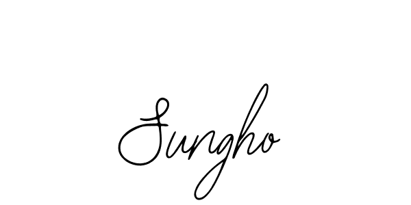 How to make Sungho name signature. Use Bearetta-2O07w style for creating short signs online. This is the latest handwritten sign. Sungho signature style 12 images and pictures png