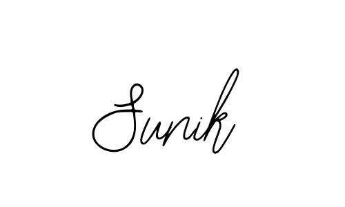 The best way (Bearetta-2O07w) to make a short signature is to pick only two or three words in your name. The name Sunik include a total of six letters. For converting this name. Sunik signature style 12 images and pictures png