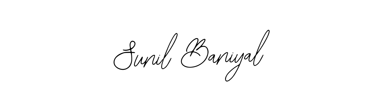 Make a beautiful signature design for name Sunil Baniyal. Use this online signature maker to create a handwritten signature for free. Sunil Baniyal signature style 12 images and pictures png