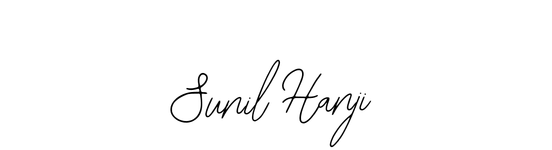 How to make Sunil Hanji name signature. Use Bearetta-2O07w style for creating short signs online. This is the latest handwritten sign. Sunil Hanji signature style 12 images and pictures png