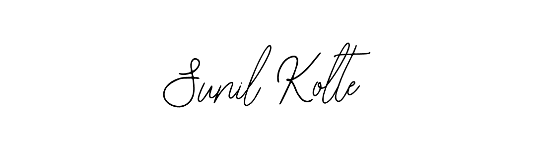 How to make Sunil Kolte name signature. Use Bearetta-2O07w style for creating short signs online. This is the latest handwritten sign. Sunil Kolte signature style 12 images and pictures png