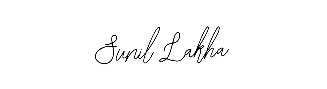 How to make Sunil Lakha name signature. Use Bearetta-2O07w style for creating short signs online. This is the latest handwritten sign. Sunil Lakha signature style 12 images and pictures png