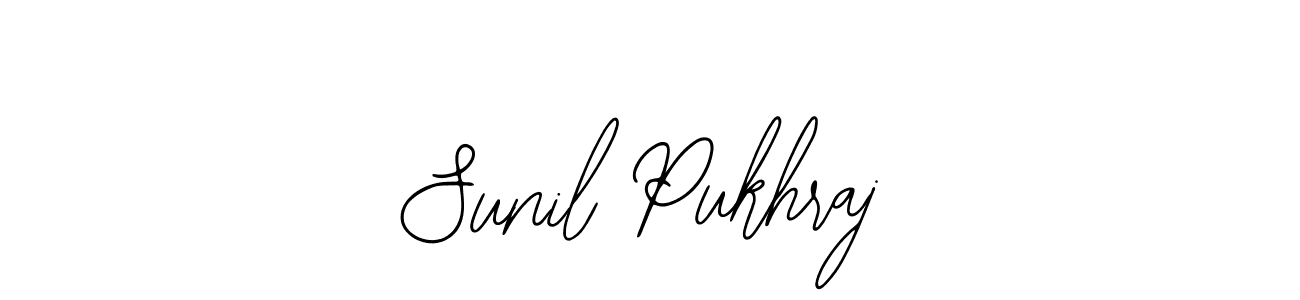 You should practise on your own different ways (Bearetta-2O07w) to write your name (Sunil Pukhraj) in signature. don't let someone else do it for you. Sunil Pukhraj signature style 12 images and pictures png