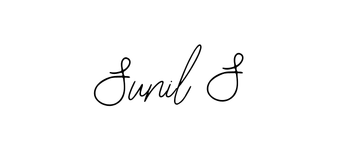 How to make Sunil S name signature. Use Bearetta-2O07w style for creating short signs online. This is the latest handwritten sign. Sunil S signature style 12 images and pictures png