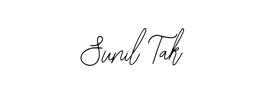 Use a signature maker to create a handwritten signature online. With this signature software, you can design (Bearetta-2O07w) your own signature for name Sunil Tak. Sunil Tak signature style 12 images and pictures png