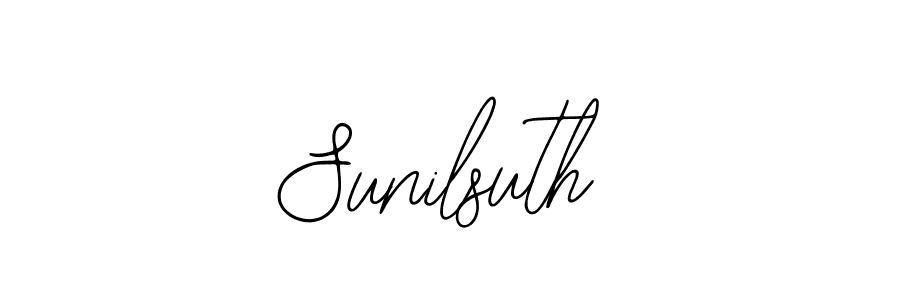 Use a signature maker to create a handwritten signature online. With this signature software, you can design (Bearetta-2O07w) your own signature for name Sunilsuth. Sunilsuth signature style 12 images and pictures png