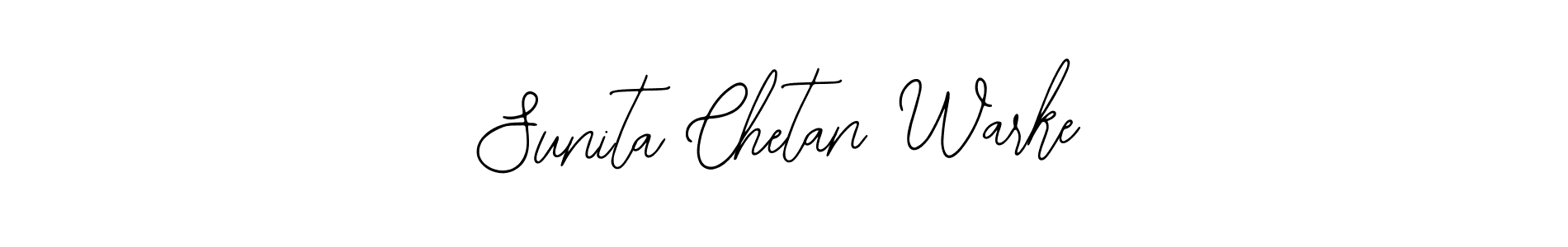 You should practise on your own different ways (Bearetta-2O07w) to write your name (Sunita Chetan Warke) in signature. don't let someone else do it for you. Sunita Chetan Warke signature style 12 images and pictures png