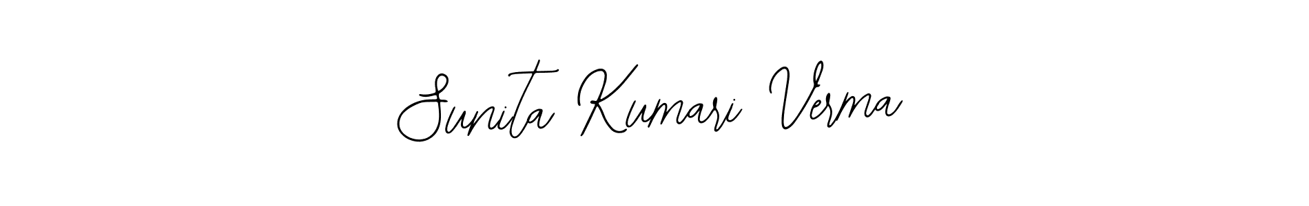 You should practise on your own different ways (Bearetta-2O07w) to write your name (Sunita Kumari Verma) in signature. don't let someone else do it for you. Sunita Kumari Verma signature style 12 images and pictures png
