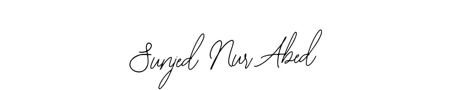 Similarly Bearetta-2O07w is the best handwritten signature design. Signature creator online .You can use it as an online autograph creator for name Sunjed Nur Abed. Sunjed Nur Abed signature style 12 images and pictures png