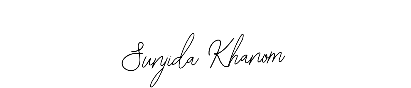 The best way (Bearetta-2O07w) to make a short signature is to pick only two or three words in your name. The name Sunjida Khanom include a total of six letters. For converting this name. Sunjida Khanom signature style 12 images and pictures png
