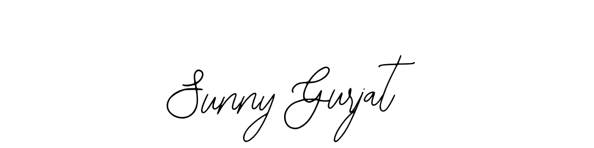 How to make Sunny Gurjat name signature. Use Bearetta-2O07w style for creating short signs online. This is the latest handwritten sign. Sunny Gurjat signature style 12 images and pictures png