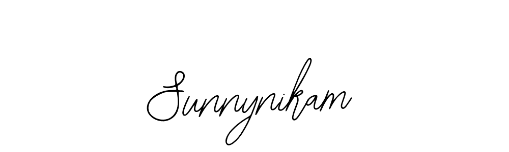 How to make Sunnynikam name signature. Use Bearetta-2O07w style for creating short signs online. This is the latest handwritten sign. Sunnynikam signature style 12 images and pictures png