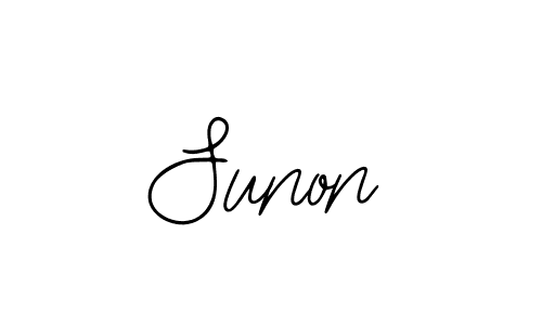 if you are searching for the best signature style for your name Sunon. so please give up your signature search. here we have designed multiple signature styles  using Bearetta-2O07w. Sunon signature style 12 images and pictures png