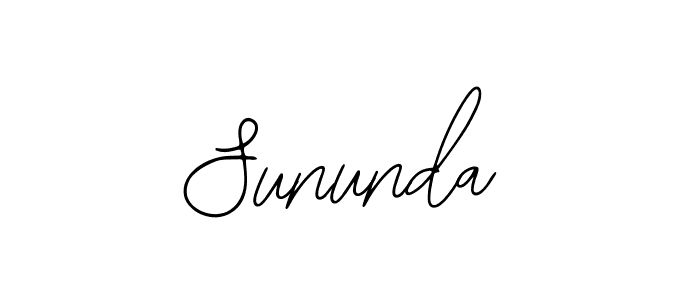 Design your own signature with our free online signature maker. With this signature software, you can create a handwritten (Bearetta-2O07w) signature for name Sununda. Sununda signature style 12 images and pictures png