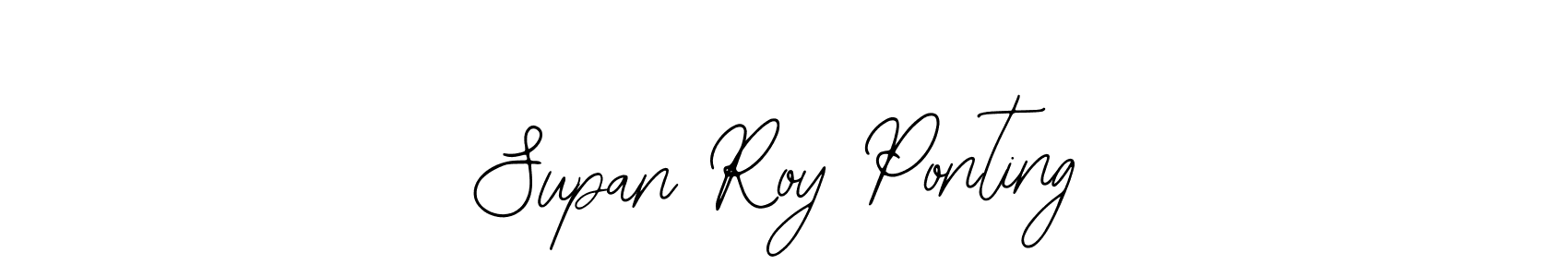 The best way (Bearetta-2O07w) to make a short signature is to pick only two or three words in your name. The name Supan Roy Ponting include a total of six letters. For converting this name. Supan Roy Ponting signature style 12 images and pictures png