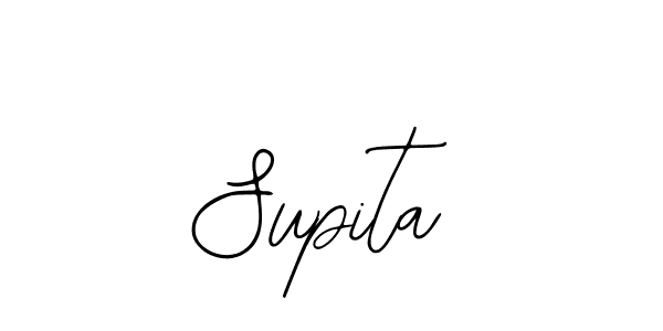 How to make Supita name signature. Use Bearetta-2O07w style for creating short signs online. This is the latest handwritten sign. Supita signature style 12 images and pictures png