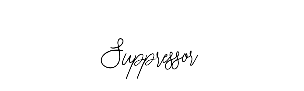 Design your own signature with our free online signature maker. With this signature software, you can create a handwritten (Bearetta-2O07w) signature for name Suppressor. Suppressor signature style 12 images and pictures png