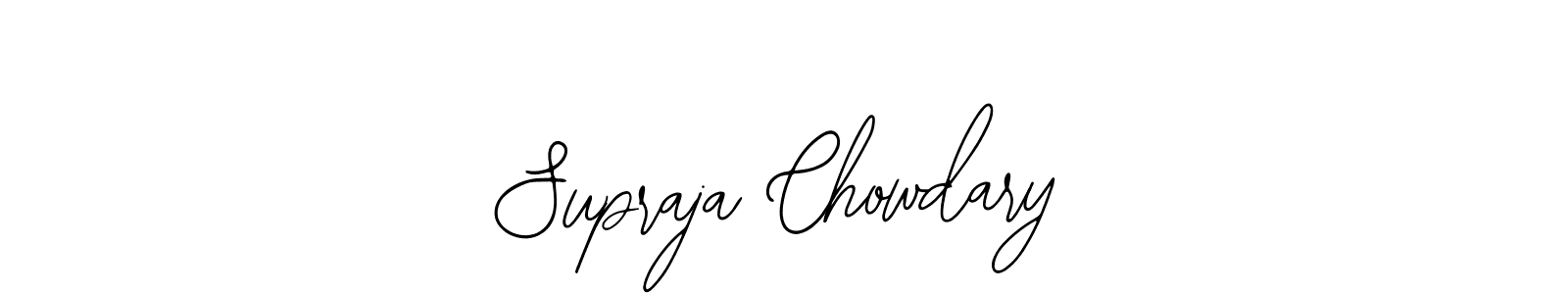 The best way (Bearetta-2O07w) to make a short signature is to pick only two or three words in your name. The name Supraja Chowdary include a total of six letters. For converting this name. Supraja Chowdary signature style 12 images and pictures png