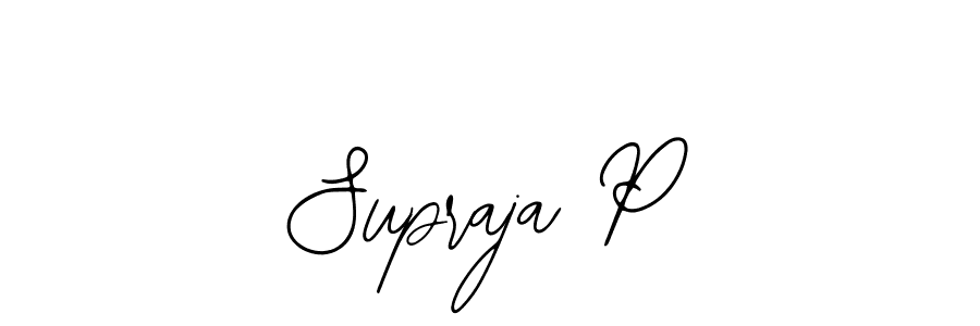 if you are searching for the best signature style for your name Supraja P. so please give up your signature search. here we have designed multiple signature styles  using Bearetta-2O07w. Supraja P signature style 12 images and pictures png